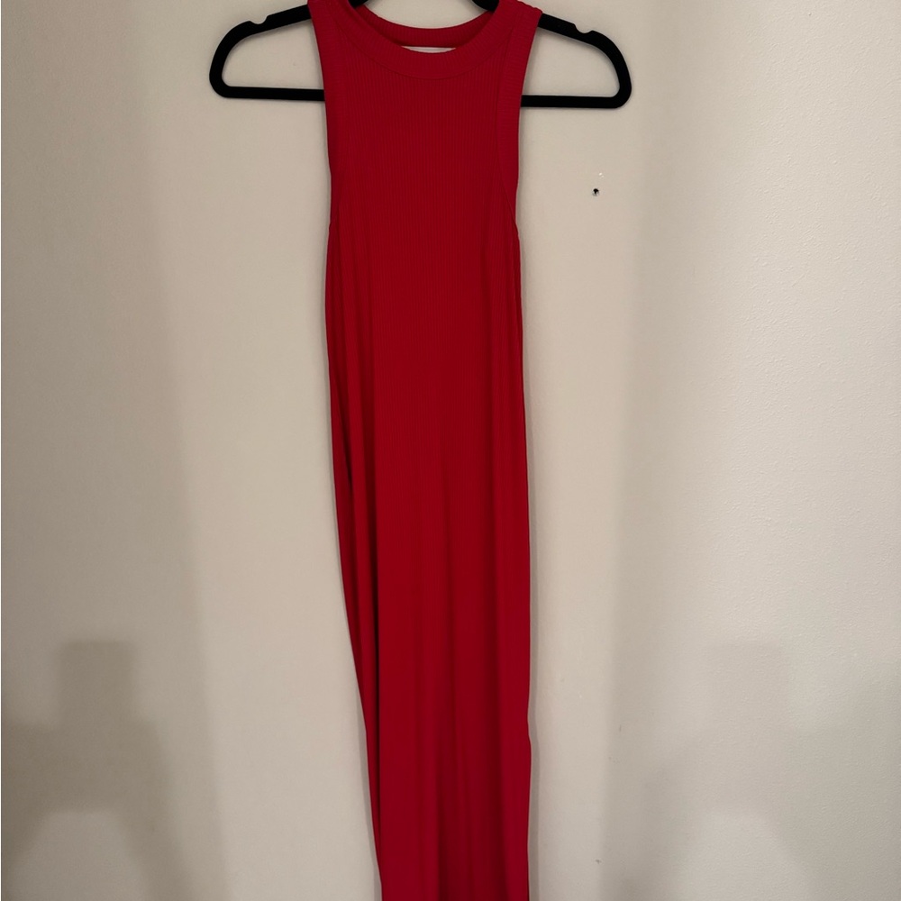 LOFT Vibrant Red Maxi Tank Dress
